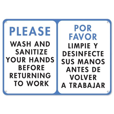 AMISTAD Please Wash & Sanitize Sign AM2159466